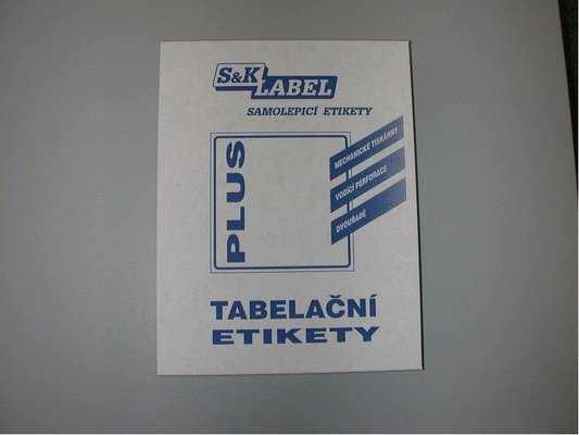 Samolepicí etikety s vodící perforací 89 x 23,4 mm dvouřadé