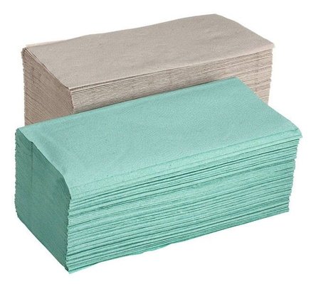 Papírové ručníky 1-vrstvé skládané Z-Z, šedé, recykl, 23x25 cm