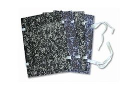 Spisové desky s tkanicemi 308 x 220 ks mm - černý mramor