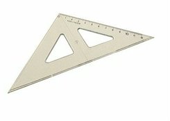 Trojúhelník 45°/ 141 mm transparentní