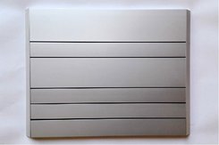 Dveřní tabulka SLIM SLATZ 120 x 125 mm - 22-4 x 20 - 22 ASN - stříbrný elox